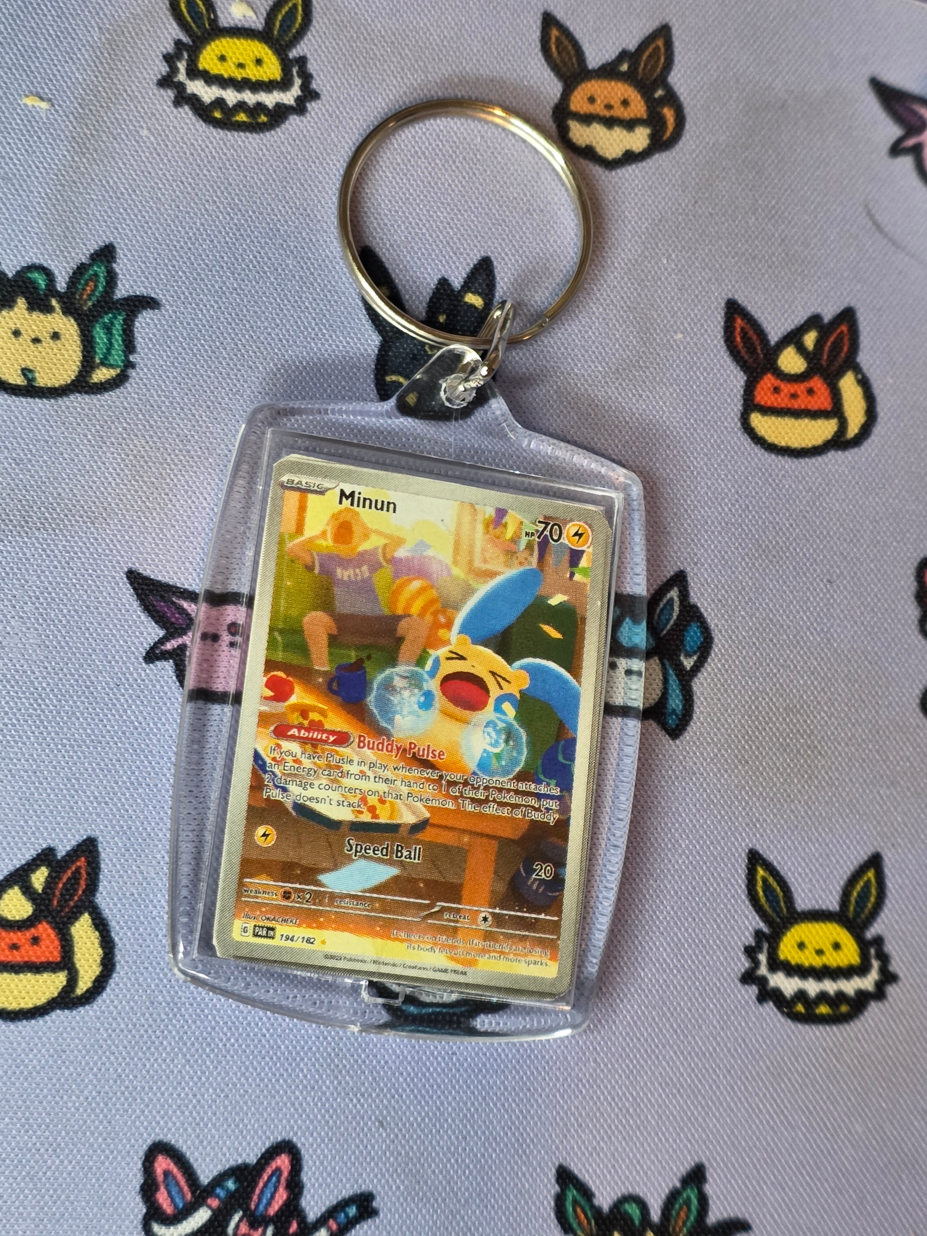 Custom Pokemon Card Keychain (2-sided)
