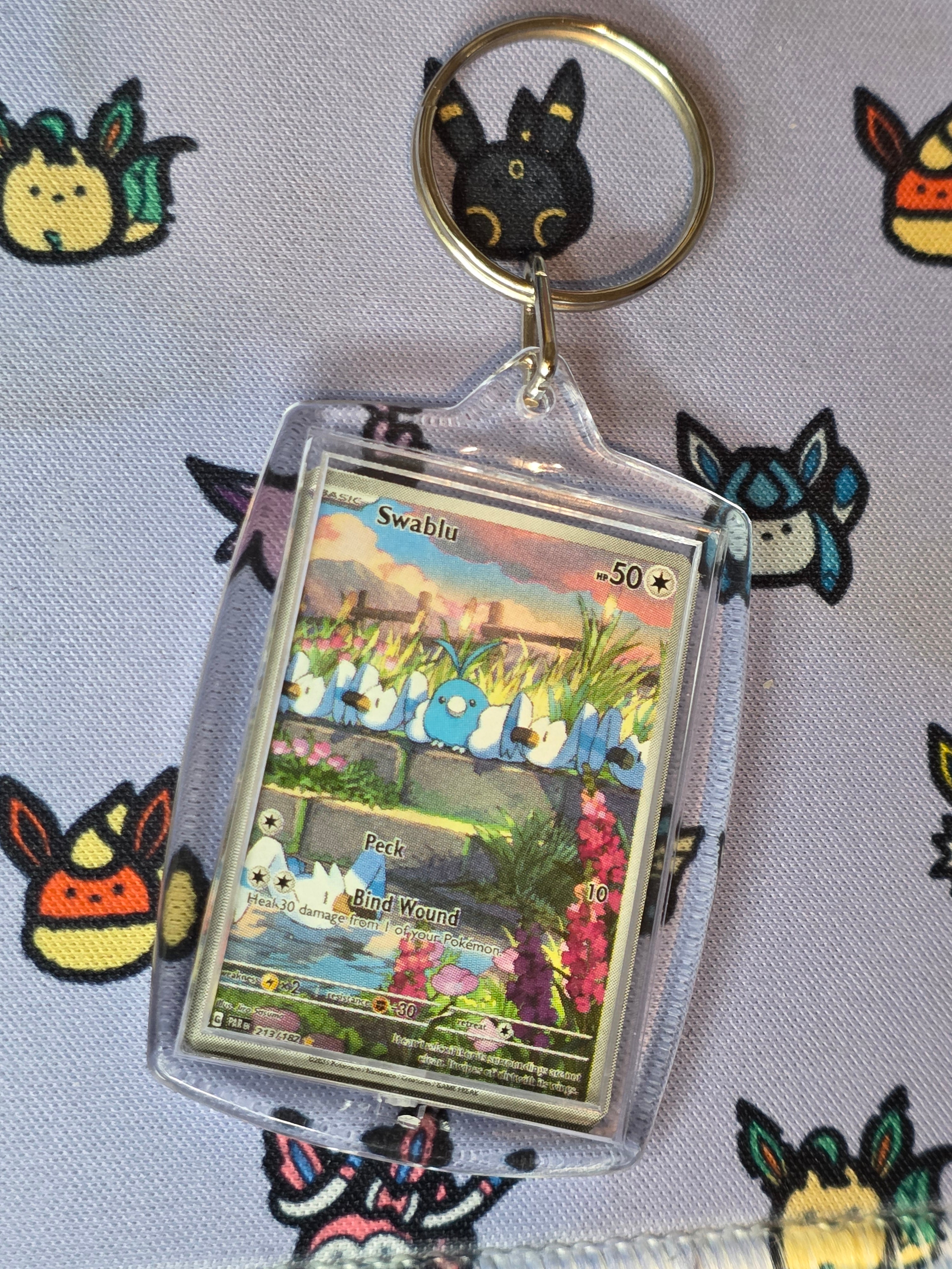 Custom Pokemon Card Keychain (2-sided)